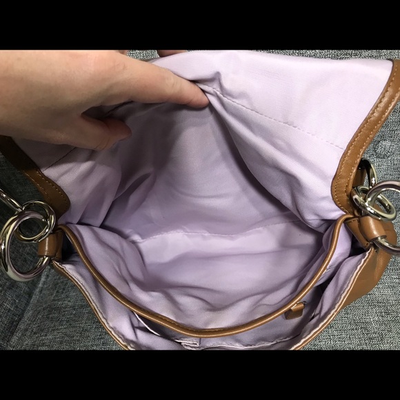 Brown Leather Coach SoHo Hobo Flap Handbag Purse - Picture 6 of 8